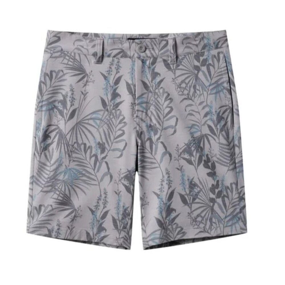 Travis Mathew Shorts Mens Sz 40 Gray Floral Coastal Canyon Golf Performance NWT